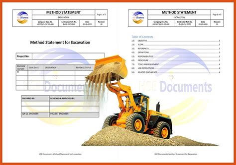 mini digger method statement|Method statement for excavations .